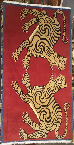 Tibetan Double Tiger Rug 3'x 6' ( TGR 031 )