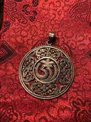 Silver Tibetan Mandala Om Pendant(TGSP 45)