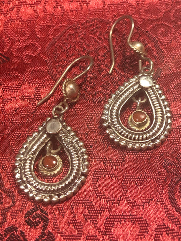 Silver Coral Earrings(TGSE 43)