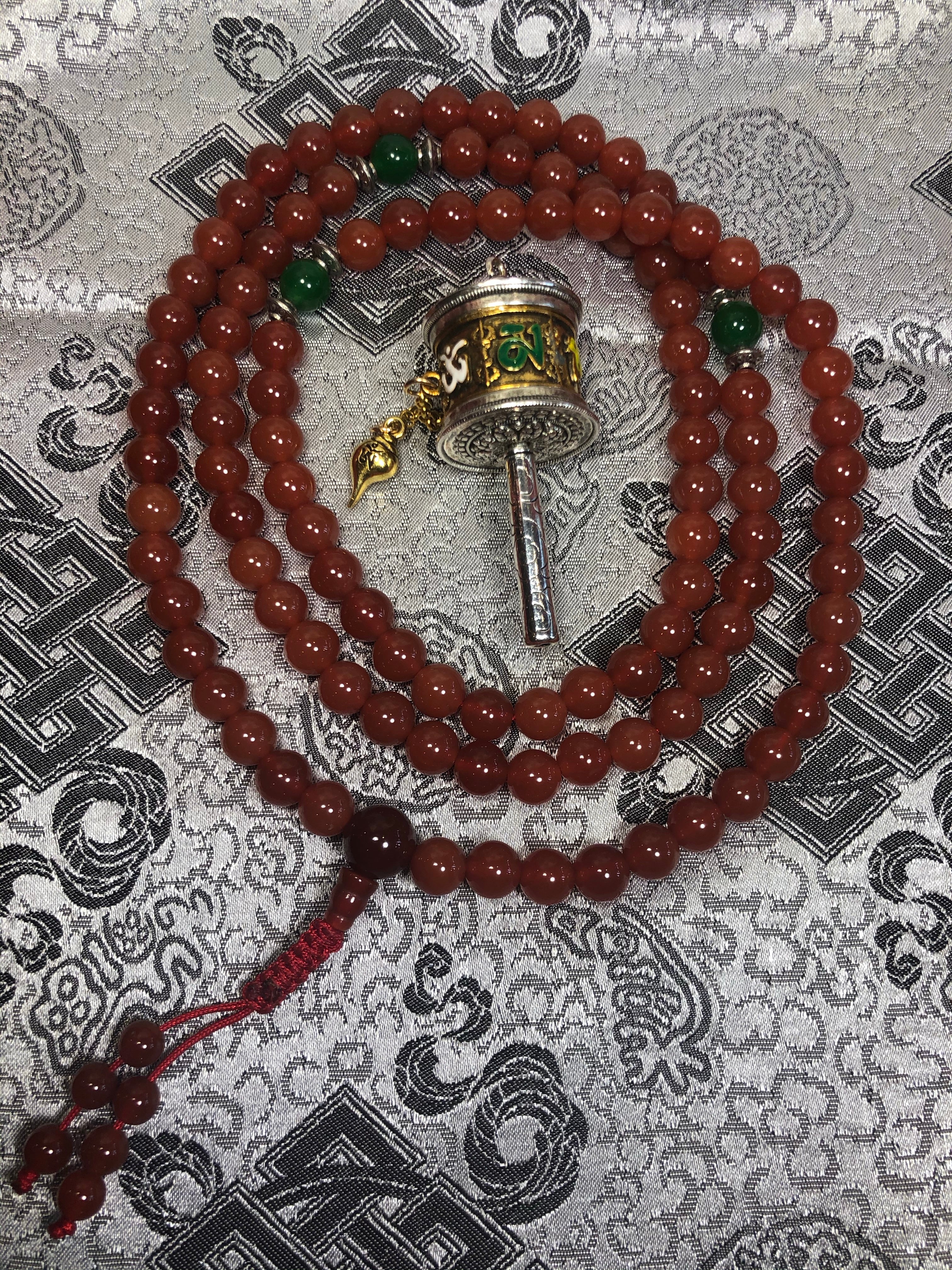 Carnelian Mala / Prayer Beads ( TGMA 28 )