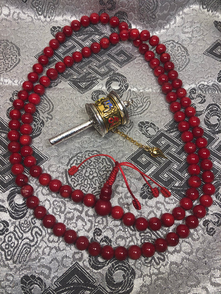 Coral Mala / Prayer Beads ( TGMA 24 )