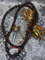 Red Tiger Eye Mala /Prayer Wheel (TGMA 30)