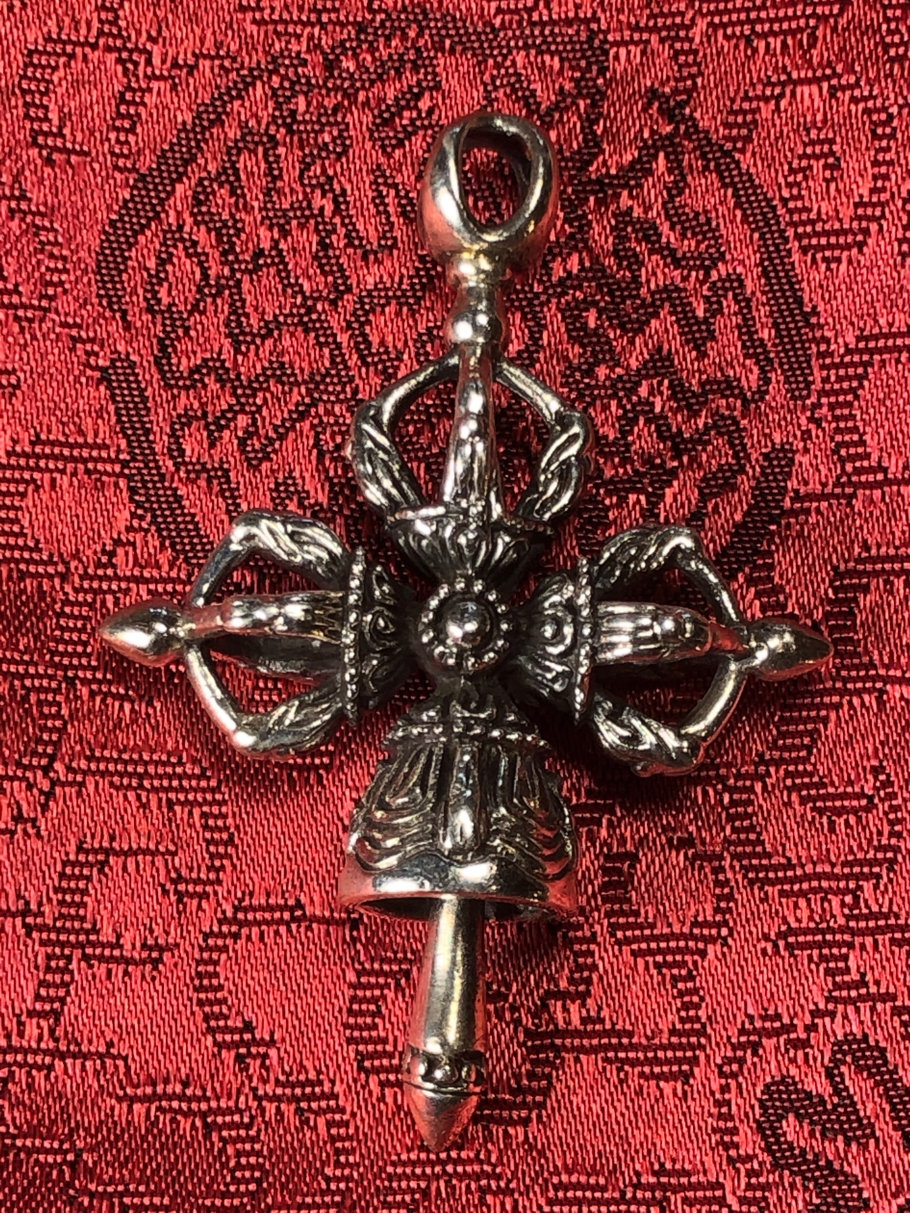 Silver Bell and Vajra/Dorje Pendant(TGSP 47)