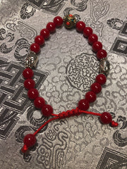 Dark Red Onyx Wrist Mala (TGWM 8)