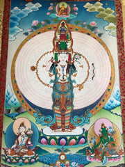 1000 Armed Chenrezig (Avalokitesvara) Thangka (TGTH 142)