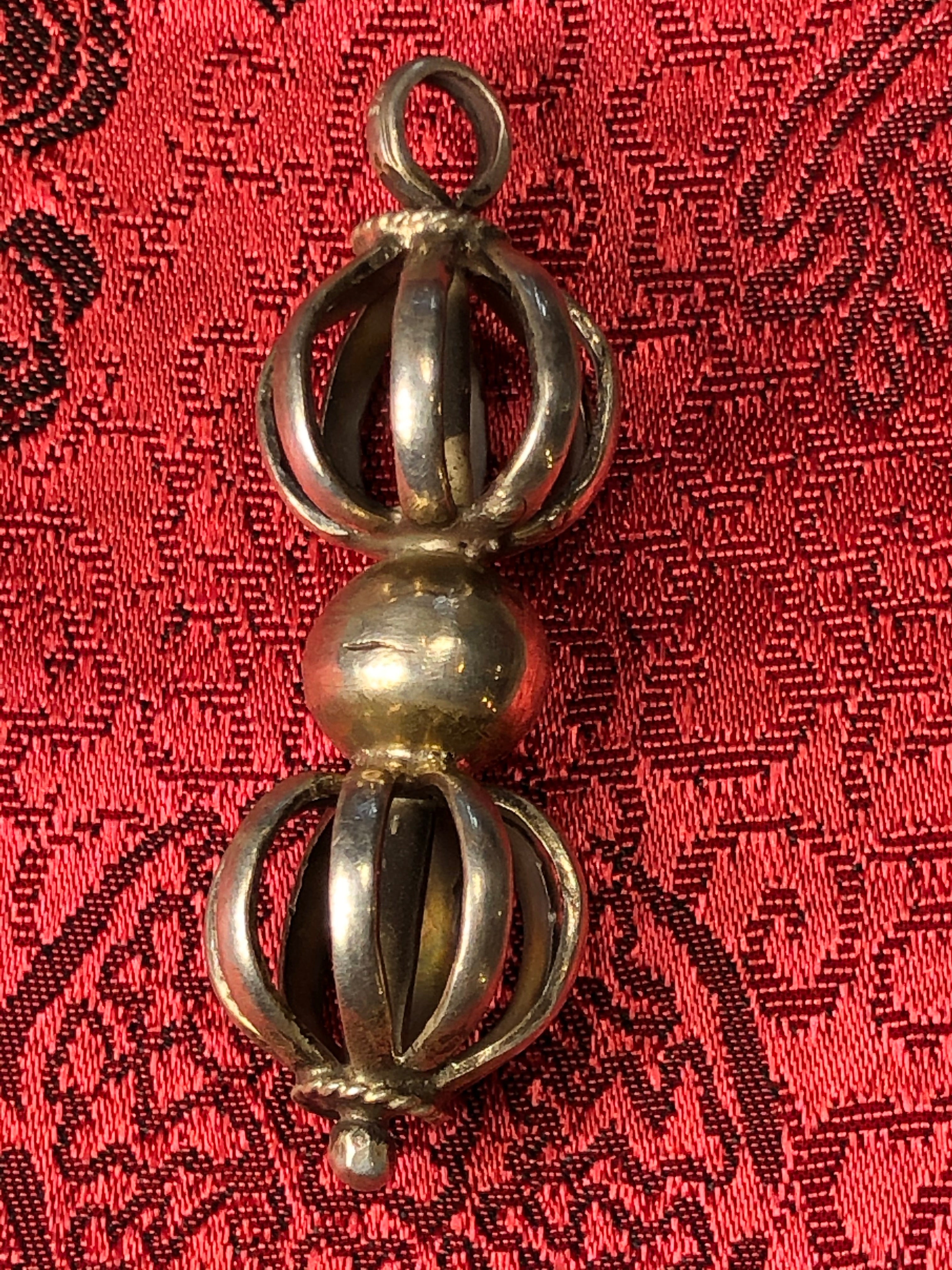 Silver 9 Point Vajra/Dorje Pendant(TGSP 32)