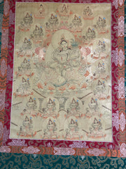 Green Tara with Twenty-One Taras Thangka (TGTH 129)