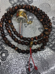 Red Tiger Eye Mala /Prayer Wheel (TGMA 30)