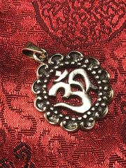 Silver Lotus Om Pendant(TGSP 21)