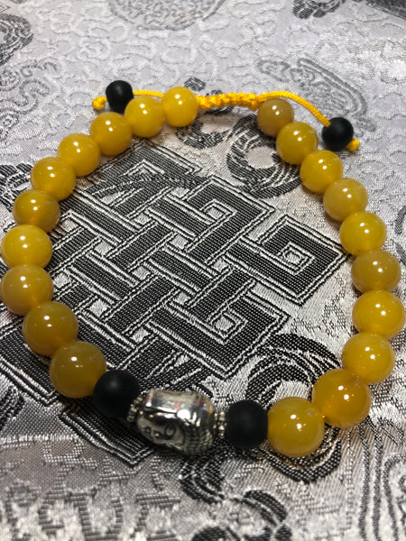 Yellow Zed Wrist Mala (TGWM 1)