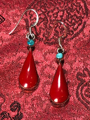 Coral Turquoise Earrings(TGSE 61)