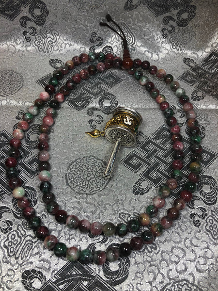 Mixed Agate Mala ( TGMA 38 )