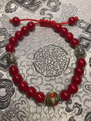 Dark Red Onyx Wrist Mala (TGWM 8)