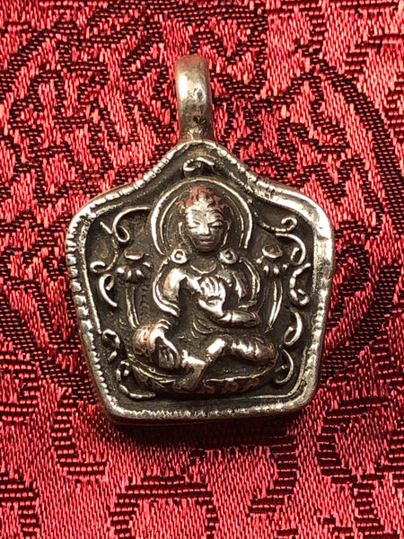 Green Tara Silver Pendant(TGSP 97)