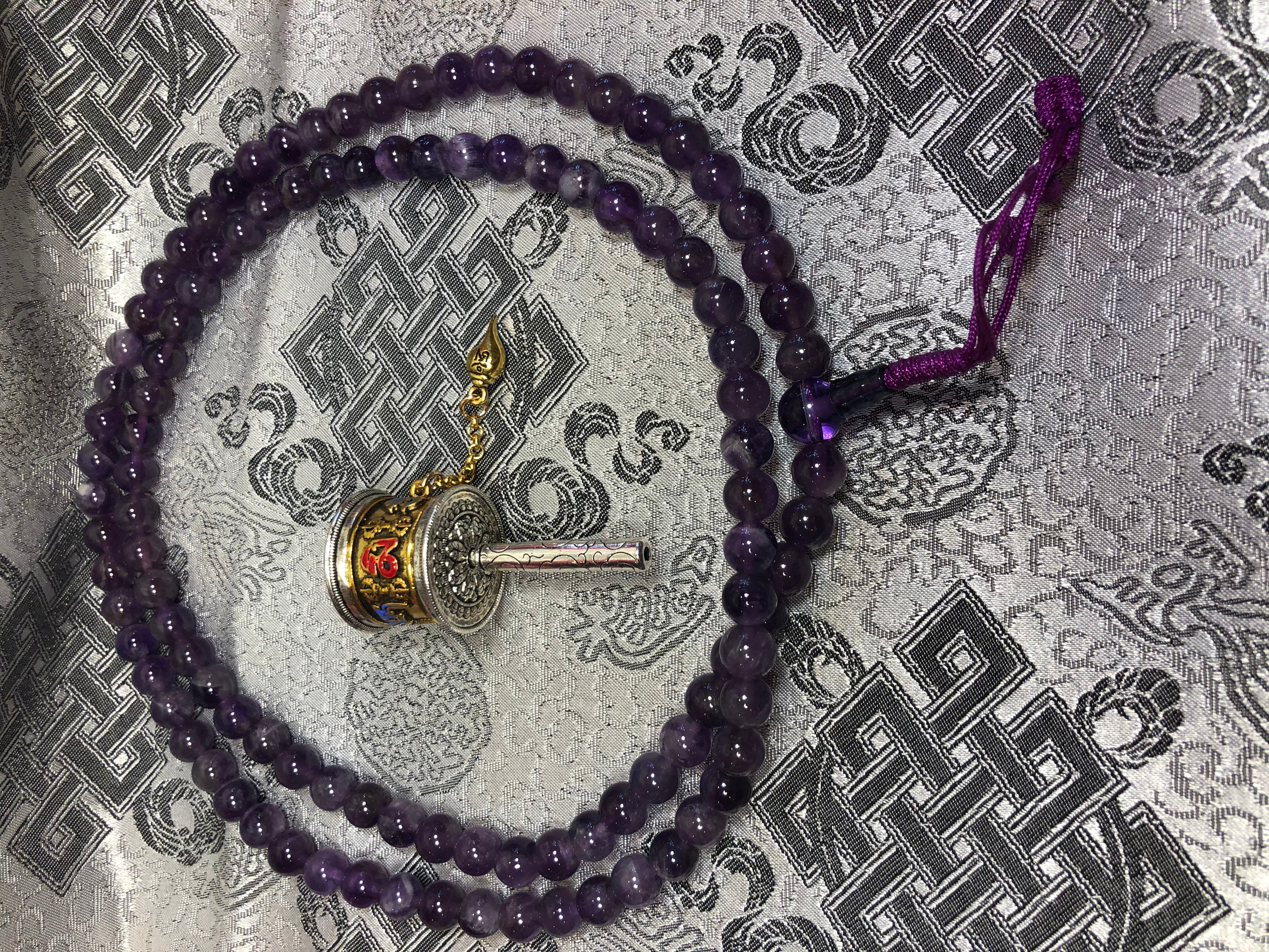 Amethyst Mala / Prayer Beads ( TGMA 11 )