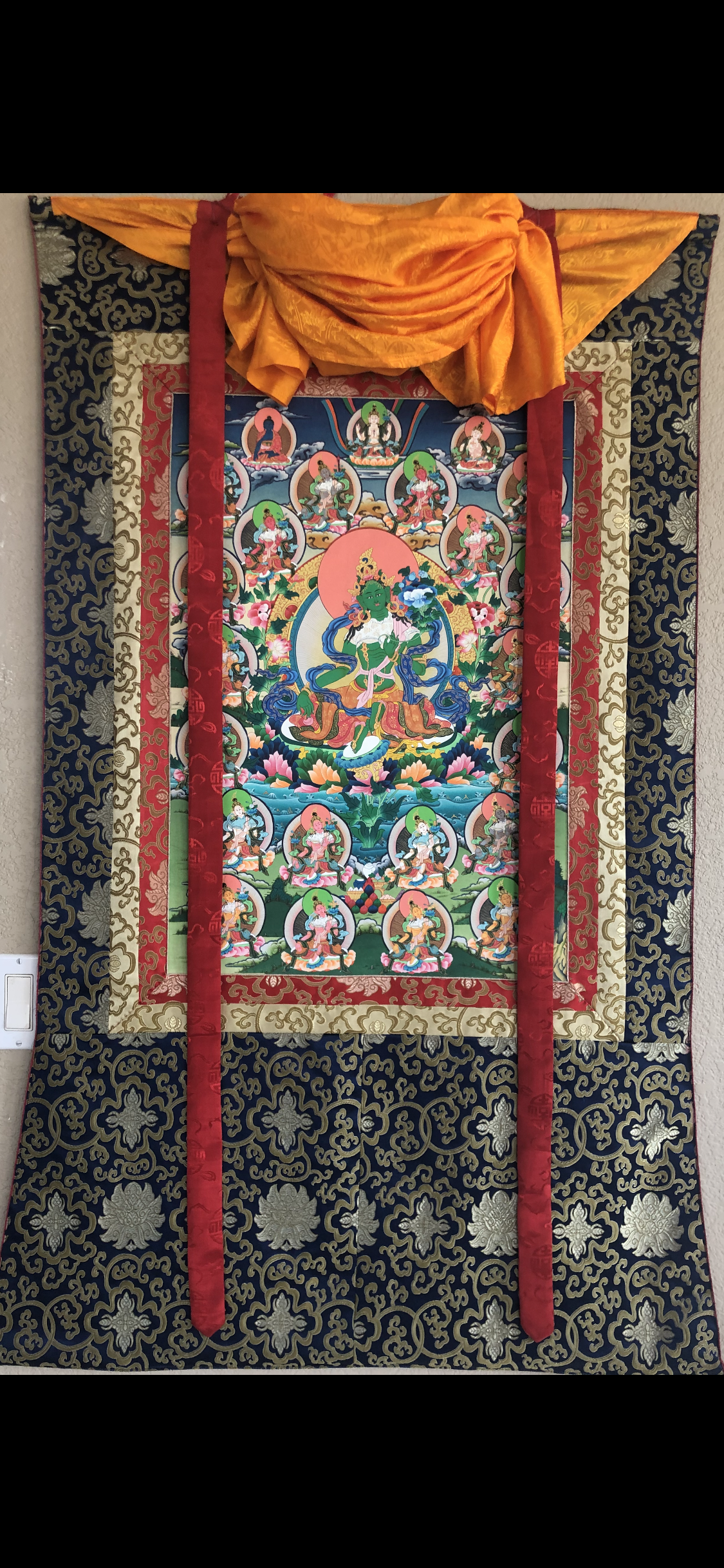 Green Tara with Twenty-One Taras Thangka (TGTH 90)