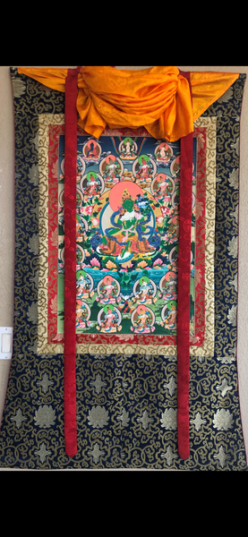 Green Tara with Twenty-One Taras Thangka (TGTH 90)