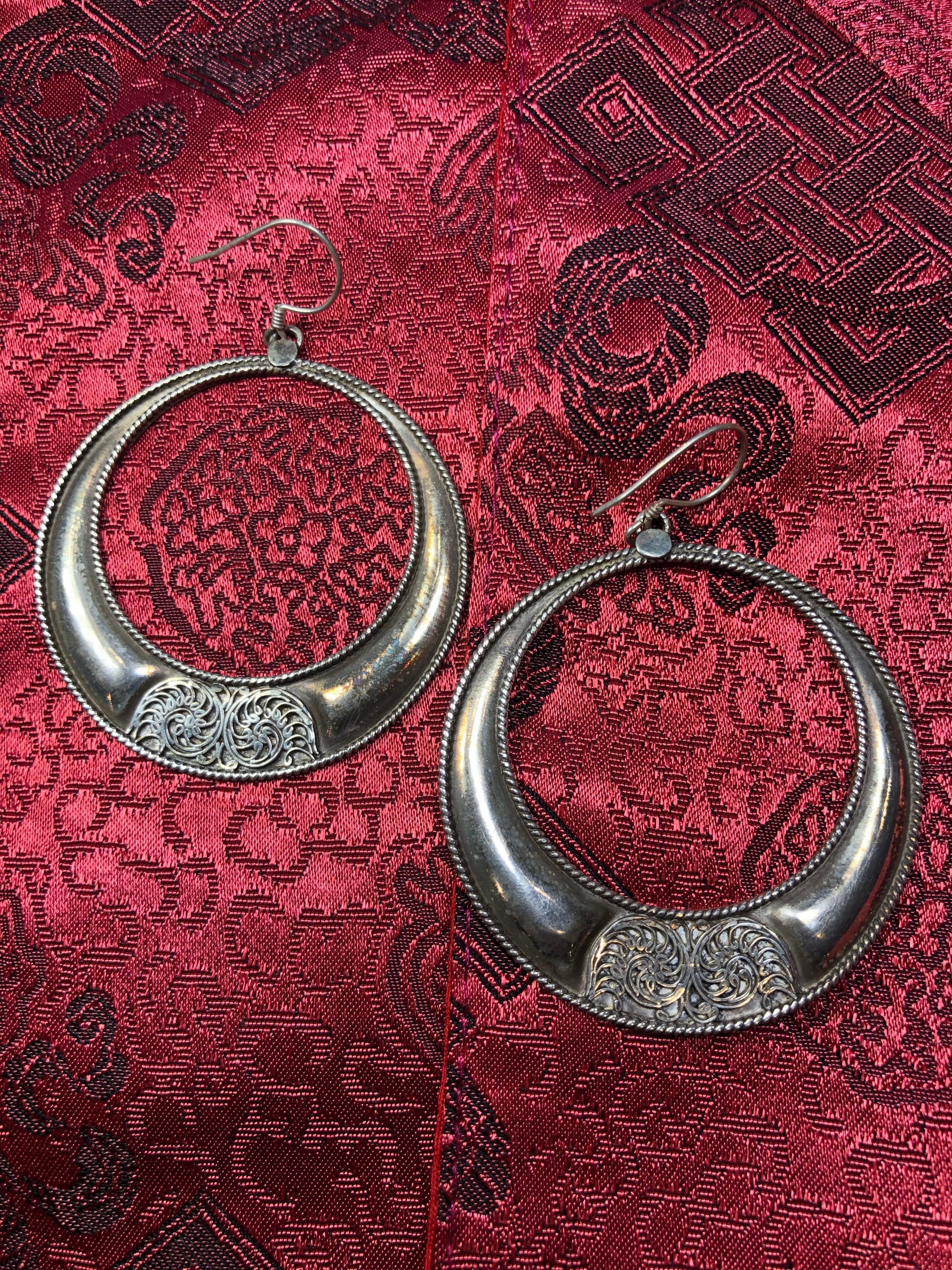 Silver Round Earrings(TGSE 17)