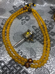 Yellow Zed Mala / Prayer Beads ( TGMA 39 )