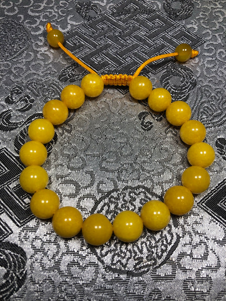 Yellow Zed Wrist Mala (TGWM 15)