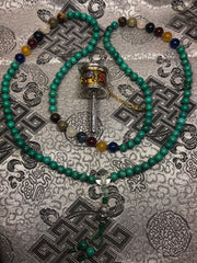 Turquoise 7 Chakra Mala/ Prayer Beads (TGMA 20 )