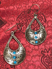 Silver Turquoise Earrings(TGSE 56)