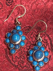Turquoise Silver Earrings(TGSE 90)