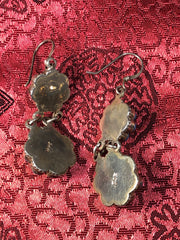 Silver Turquoise/Coral Earrings(TGSE 7)