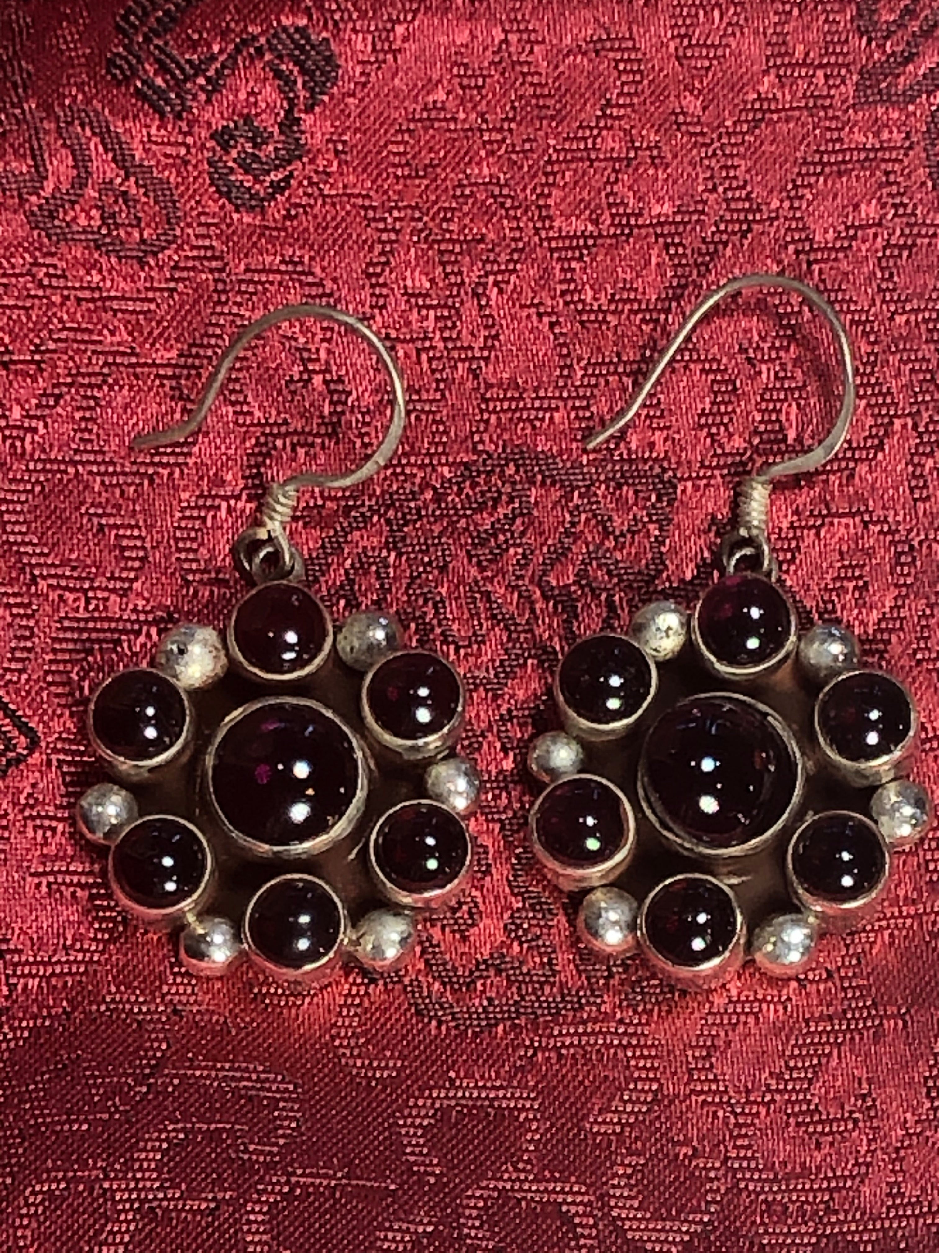 Amethyst Silver Earrings(TGSE 80)