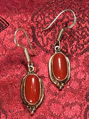 Silver Coral Earrings(TGSE 54)