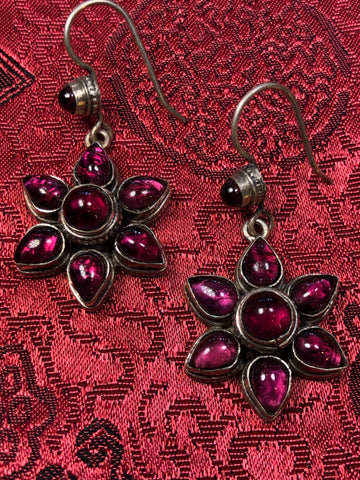 Silver Garnet Earrings(TGSE 5)