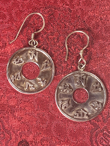 Om mani Silver Earrings(TGSE 34)