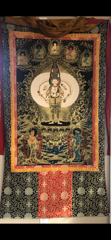 1000 Armed Chenrezig (Avalokitesvara) Thangka (TGTH 94)
