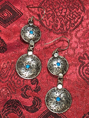 Turquoise Silver Earrings(TGSE 57)