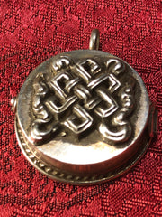 Tibetan Endless Knott Silver Pendant(TGSP 74)