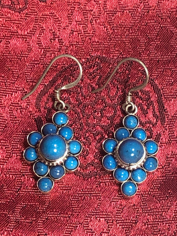 Turquoise Silver Earrings(TGSE 90)