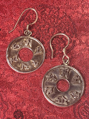 Om mani Silver Earrings(TGSE 34)