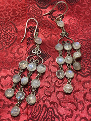 Silver Moonstones Earrings(TGSE 21)