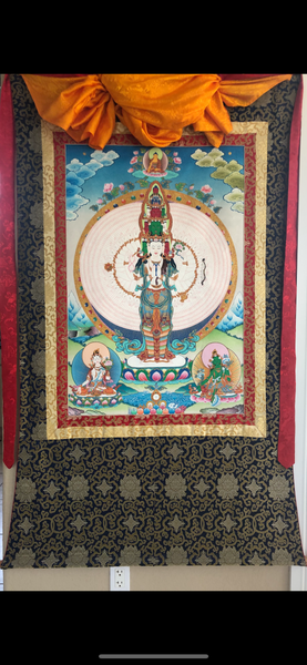 1000 Armed Chenrezig (Avalokitesvara) Thangka (TGTH 142)
