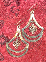 Tibetan Knott Silver Earrings(TGSE 67)