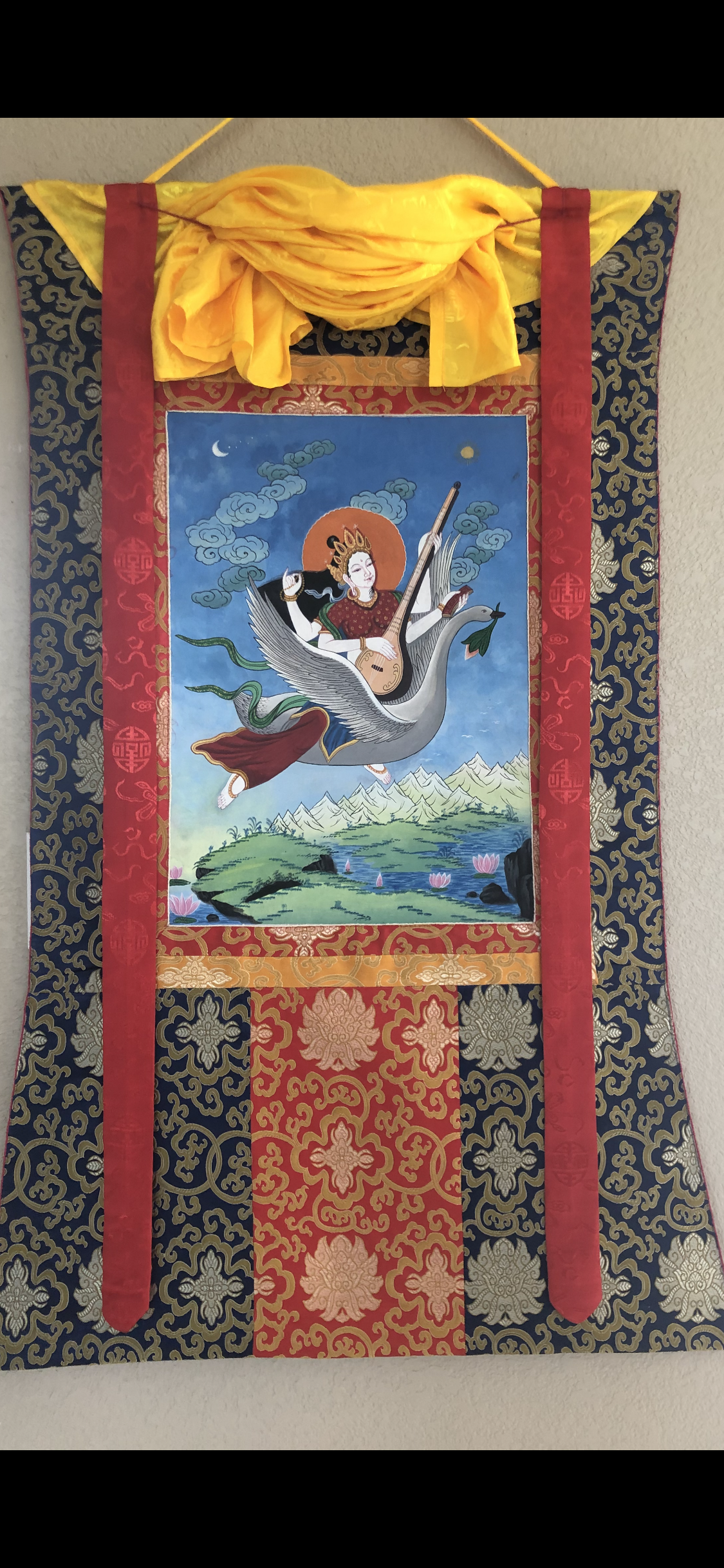 Sarasvati / Yangchenma Thangka ( TGTH 122)