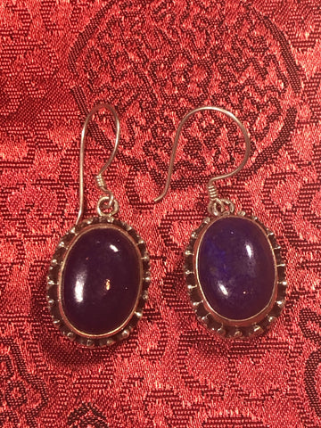 Lapis Silver Earrings(TGSE 45)