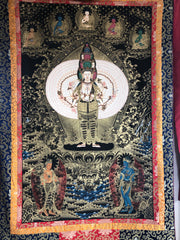 1000 Armed Chenrezig (Avalokitesvara) Thangka (TGTH 94)