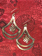Tibetan Knott Silver Earrings(TGSE 67)