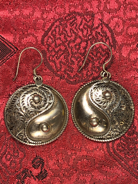 Yin Yang Silver Earrings(TGSE 71)