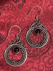 Silver Amethyst Earrings(TGSE 88)