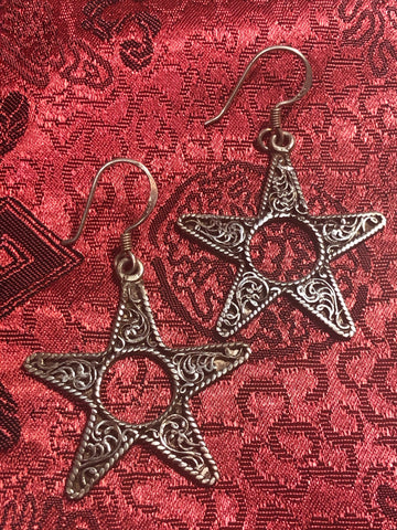 Silver Star Earrings(TGSE 40)