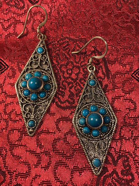Silver Turquoise Earrings(TGSE 9)