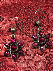 Silver Garnet Earrings(TGSE 5)