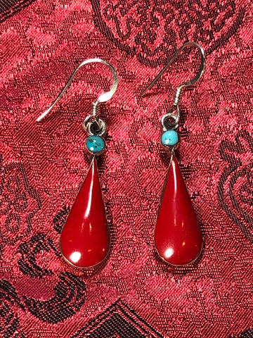 Coral Turquoise Earrings(TGSE 61)